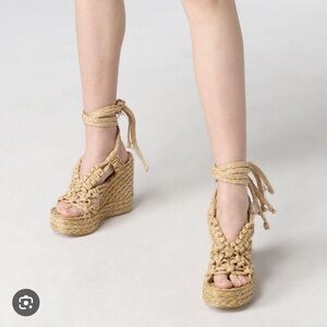 Paloma Barceló Camino raffia wedges